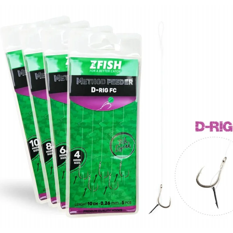 Przypony Zfish Method Feeder D-RIG - 8/ 10cm/ 5szt Promocja
