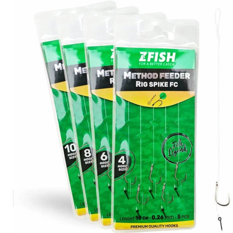 Przypony Zfish Method Feeder Rig Spike FC - 12/ 10cm/ 5szt Zniżka