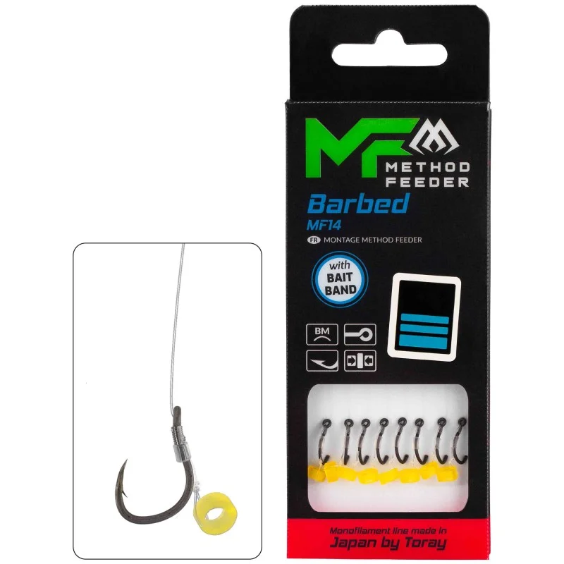 Ostatnia szansa Przypony Mikado Mf Mf14 Z Gumką Hak Z Zadziorem Nr 14 / Żyłka: 0.18mm/10cm