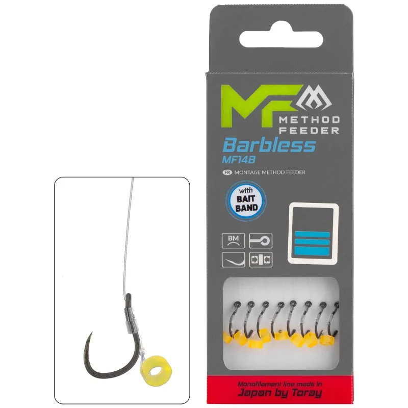 Popularny Przypony Mikado Mf Mf14 Z Gumką Hak Bez Zadziora Nr 4 / Żyłka: 0.28mm/10cm