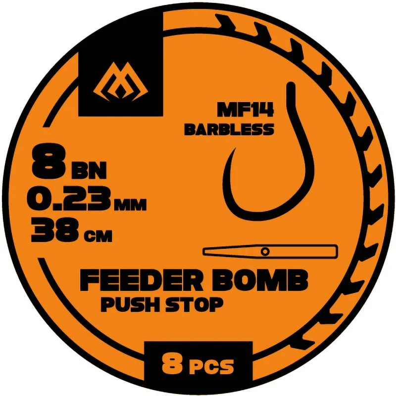 Przypony Mikado Fb Mf14 Z Push Stopem Hak Bez Zadziora Nr 14 / Żyłka: 0.18mm/38cm Oferta