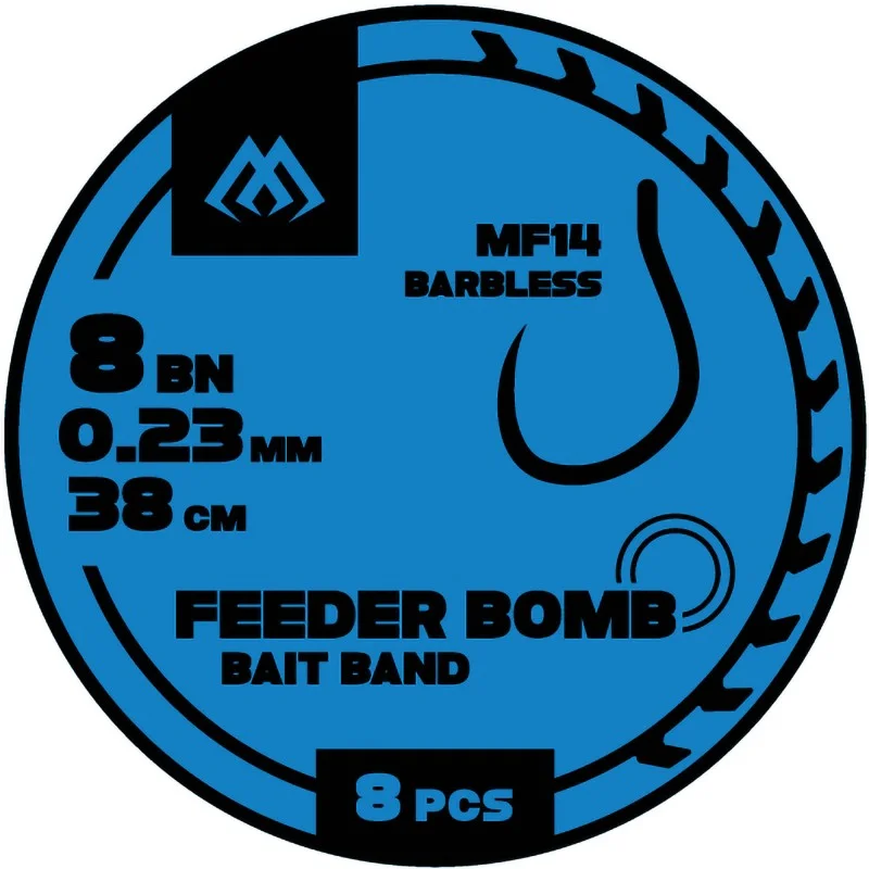 Przypony Mikado Fb Mf14 Z Gumką Hak Bez Zadziora Nr 10 / Żyłka: 0.20mm/38cm Promocja