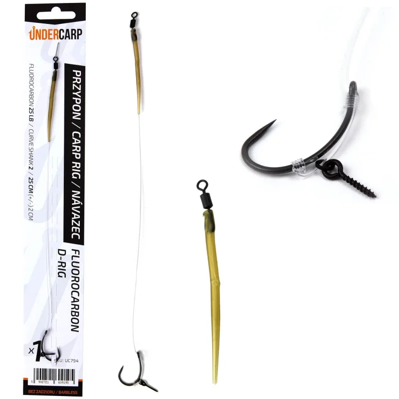 Przypon Karpiowy Under Carp Fluorocarbon D-Rig Bezzadziorowy - 6 Zamów teraz