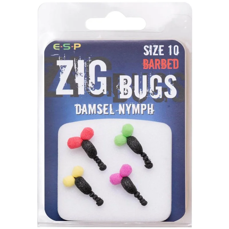 Hit cenowy Haczyki Z Przynętą Sztuczną ESP Zig Bug Damsel Nymph Barbed - 10
