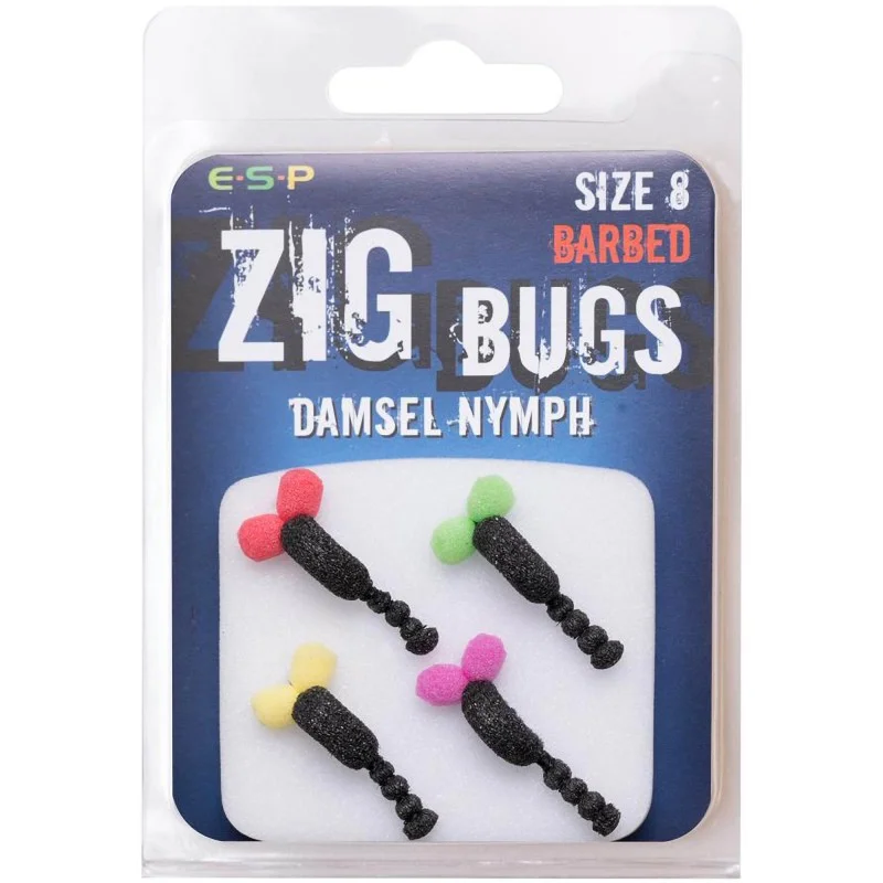 Haczyki Z Przynętą Sztuczną ESP Zig Bug Damsel Nymph Barbed - 8 Tylko do końca tygodnia