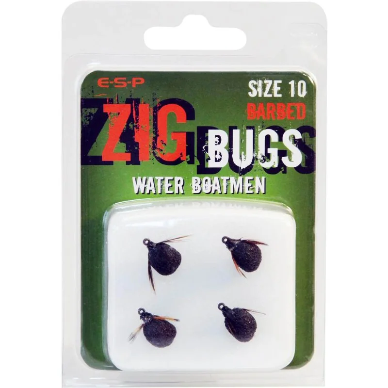 Wybór klientów Haczyki Z Przynętą Sztuczną ESP Zig Bug Water Boatmen Barbed - 10