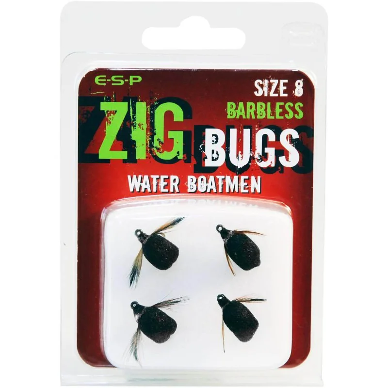 Oferta czasowa Haczyki Z Przynętą Sztuczną ESP Zig Bug Water Boatmen Barbless - 8