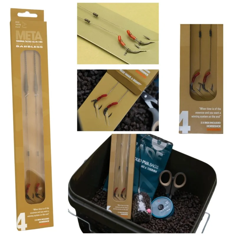 Przypony One More Cast Surrender All-In-1 Rigs Blend Leadcore Solid Bag Rig Horseshoe Barbless - 4 Sprawdź teraz