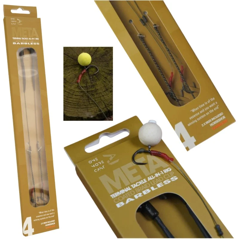 Nie przegap Przypony One More Cast Meta Terminal Tackle All in 1 Rig Coated Braid Lead Clip Barbless - 4