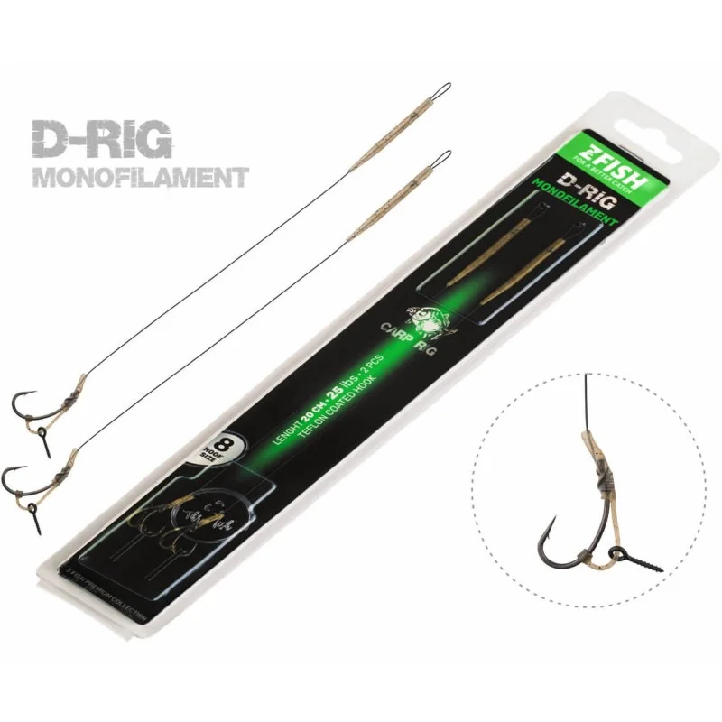 Przypony Zfish Monofilment D-Rig - 4 Hit cenowy