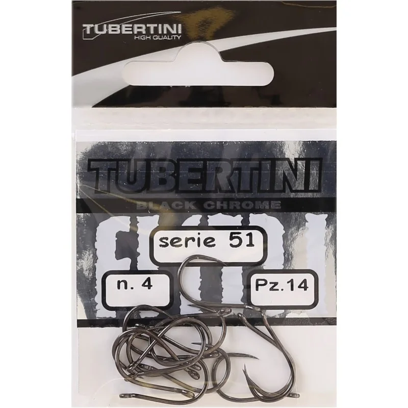 Haczyki Tubertini Serie 51 Black Chrome Barbless - 10 (20 szt.) Wybór klientów