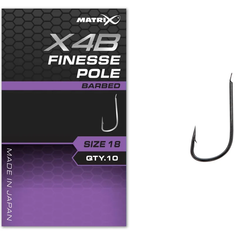 Haczyki Matrix X4B Finesse Pole Barbed - 18 Promocja