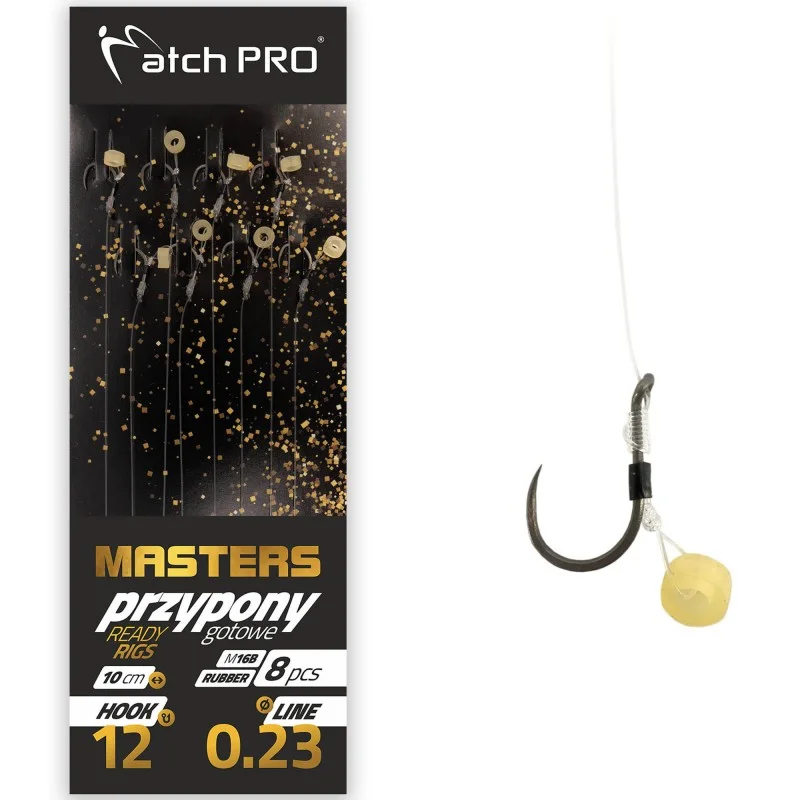 Przypony MatchPro Mf Masters Rubber Barbless M16B 0,23mm 10 Tylko do końca tygodnia