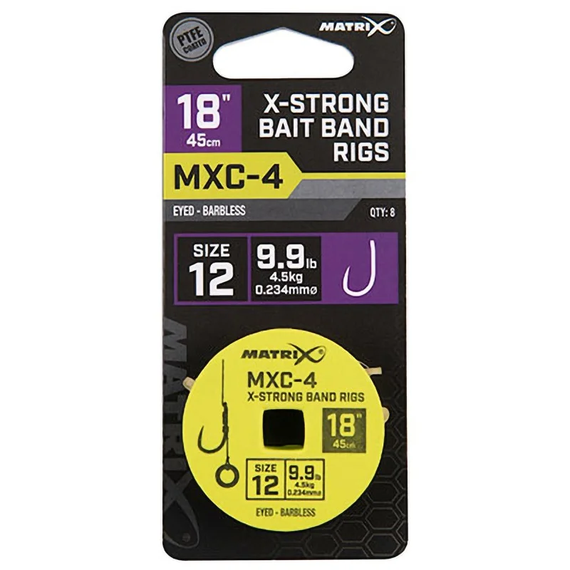 Przypony Matrix MXC-4 X-Strong Bait Band Rigs 45cm - 12 Ostatnie sztuki