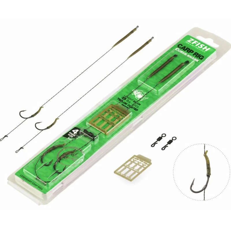 Obniżka ceny Przypony Zfish Curve Shank Carp Rig - 2