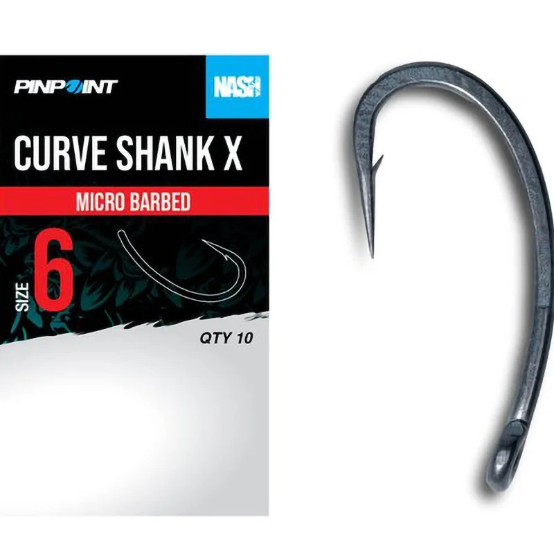 Haczyki Nash Curve Shank X Barbed - 6 Premium