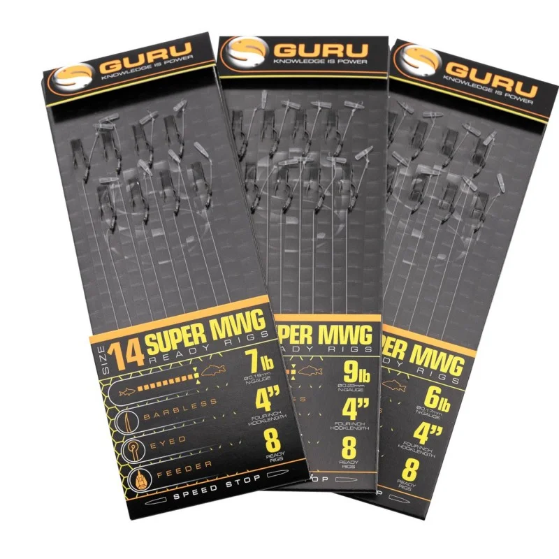 Przypony Guru SMWG Speed Stop Rig 4" 10 0.22mm Wybór klientów