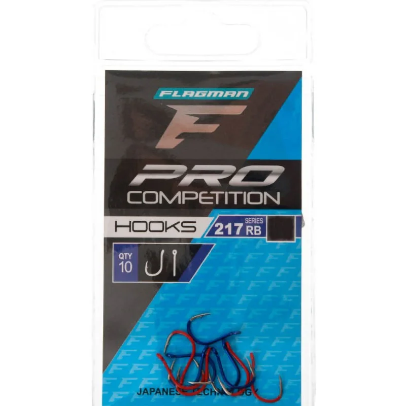 Haczyki Flagman Pro Competition 217 Red/Blue Zadziorowe - 10 Premium