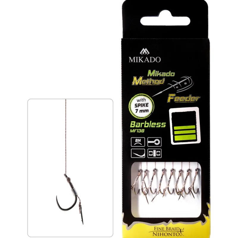 Przypony MF Mikado Z Igłą Bezzadziorowe MF136 - 8DB/0.12mm/10cm Plecionka Nowy