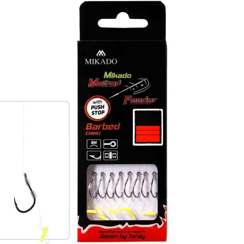 Bezpieczna płatność Przypony MF Mikado Z Push Stopem Zadziorowe Chinu - 4/0.28mm/10cm
