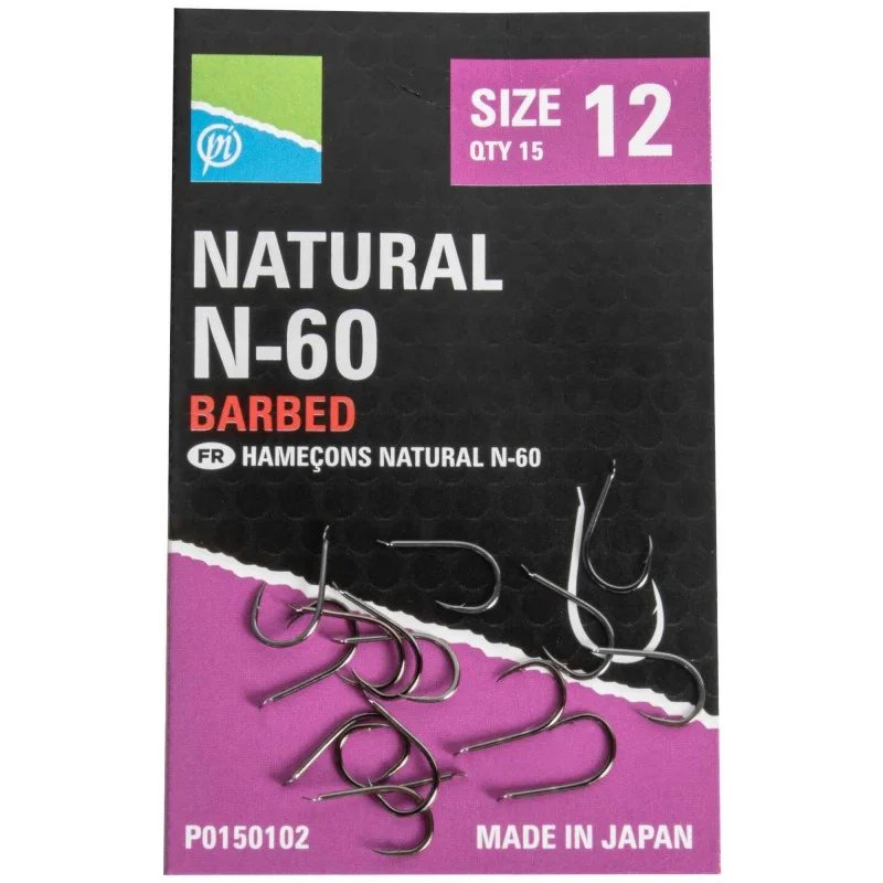 Haczyki Preston Natural N-60 - 10 Cena promocyjna