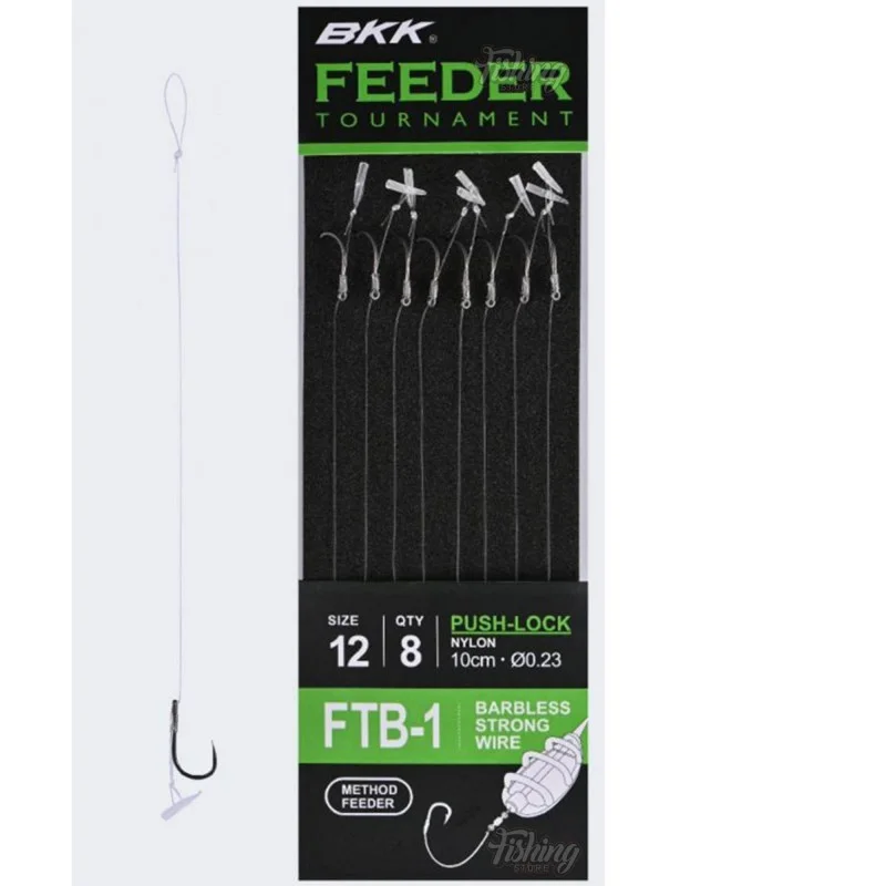 Przypony BKK Feeder Tournament FTB-1 Push Lock Barbless - 14 Niska cena
