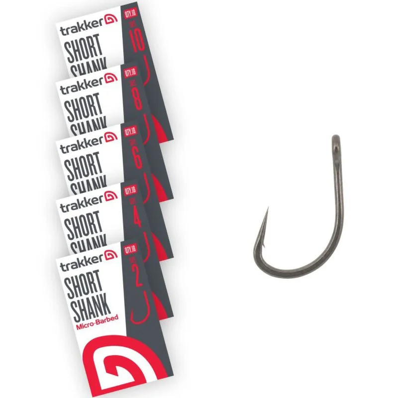 Dostępne od ręki Haczyki Trakker Short Shank Hooks Micro Barbed - 2