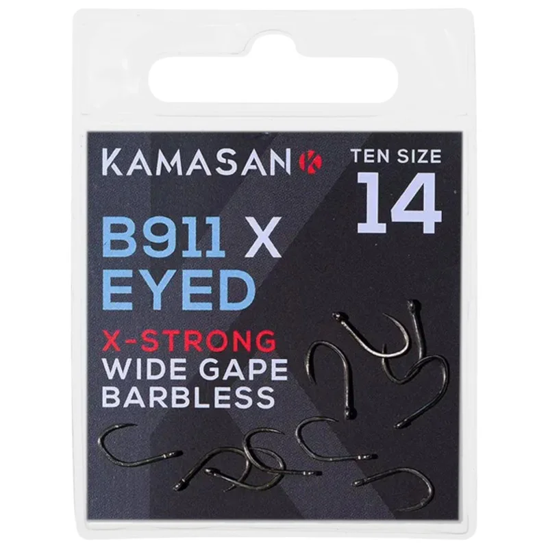 Haczyki Kamasan B911 X-Strong Eyed Barbless - 8 Hit sprzedaży