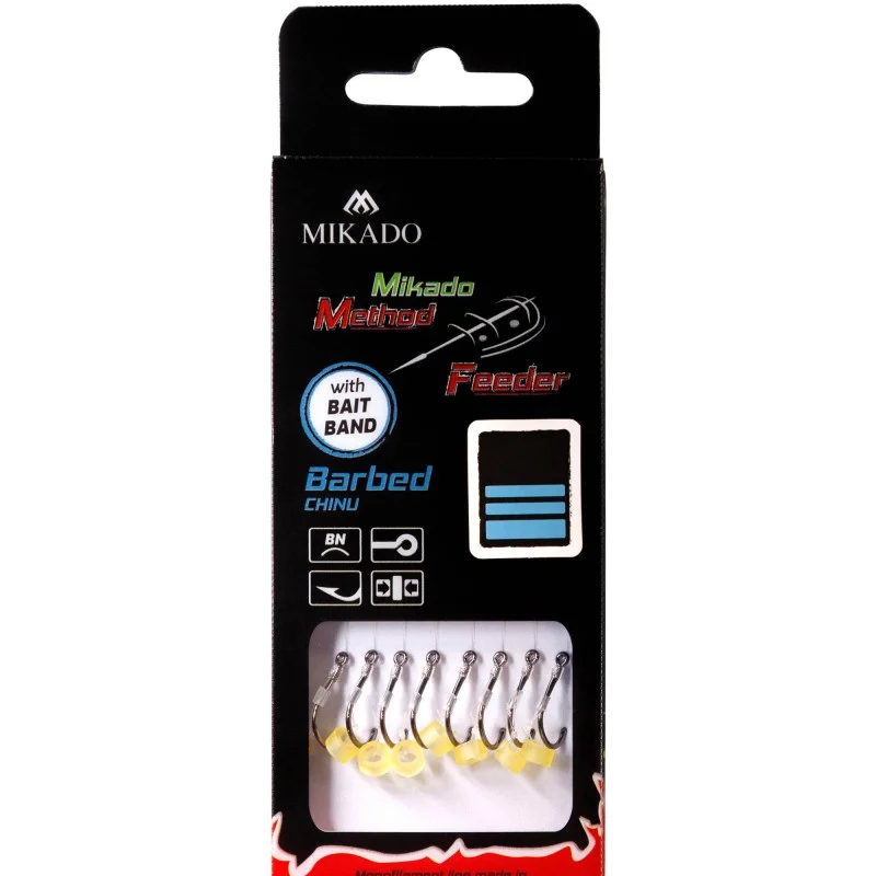 Przypony Mikado Mf Z Gumką Zadziorowe Chinu - 6/0.28mm/10cm Dostępne od ręki