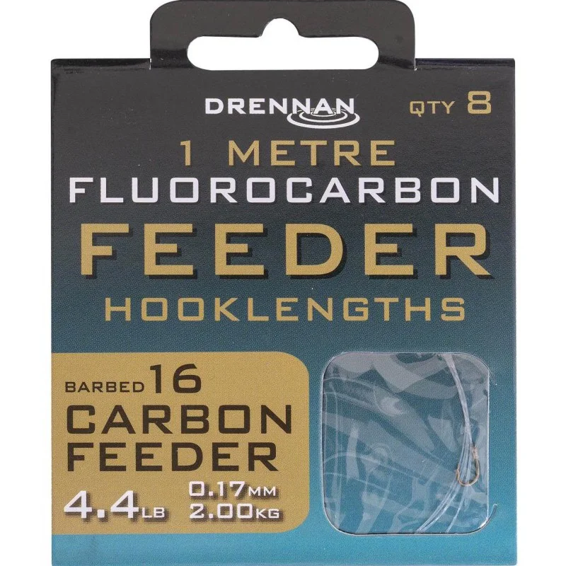 Premium Przypony Drennan Fluorocarbon Feeder Carbon Feeder - 16