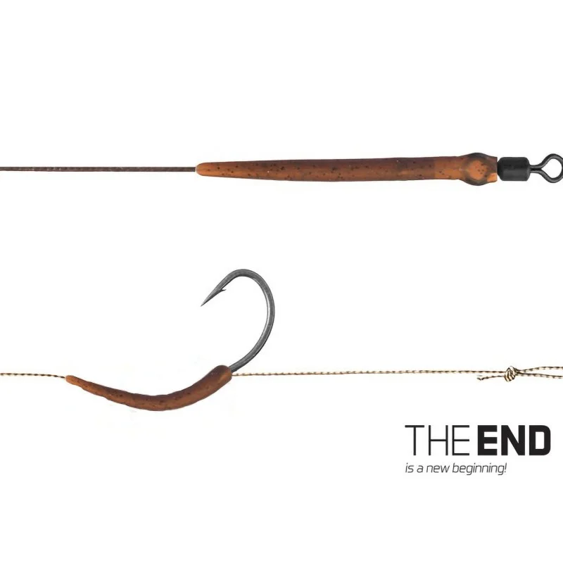 Ostatnie sztuki Przypony Włosowe Delphin The End Boilie Rig / 2szt 20cm/25lbs/6