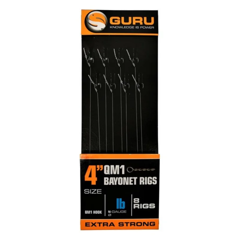 Ostatnie sztuki Przypony Guru QM1 With Bayonet Rigs 10cm 0.22mm - 10