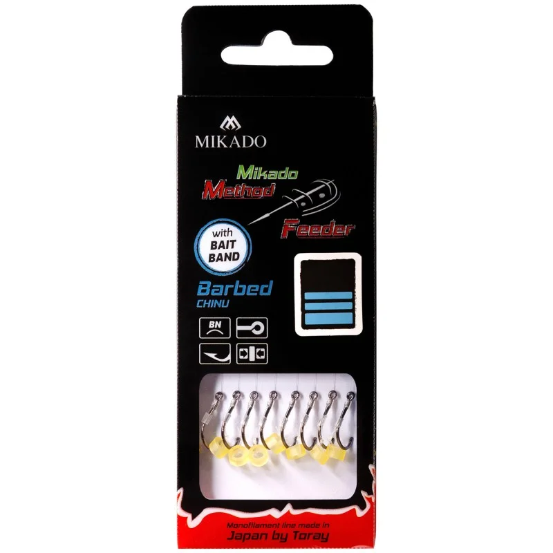 Przypony Mikado Z Gumką Zadziorowe Chinu - 10/0.23mm/10cm Łatwy zwrot
