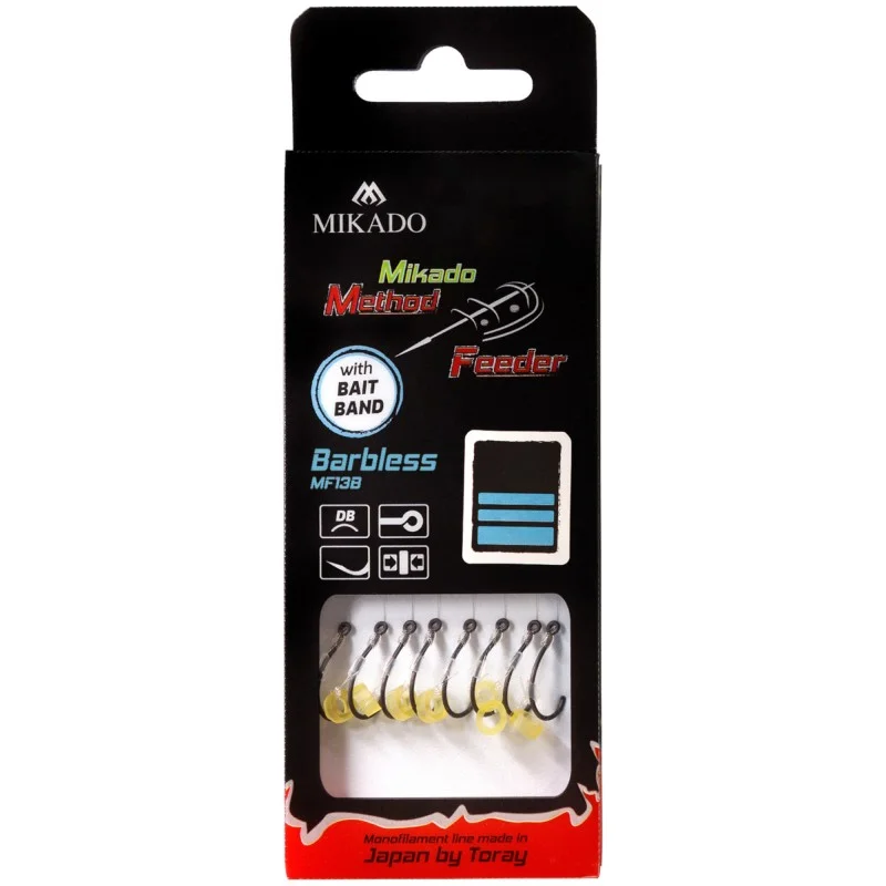 Przypony Mikado Method Feeder Z Gumką Bezzadziorowe MF138 - 8/0.23mm/10cm Bezpieczna płatność