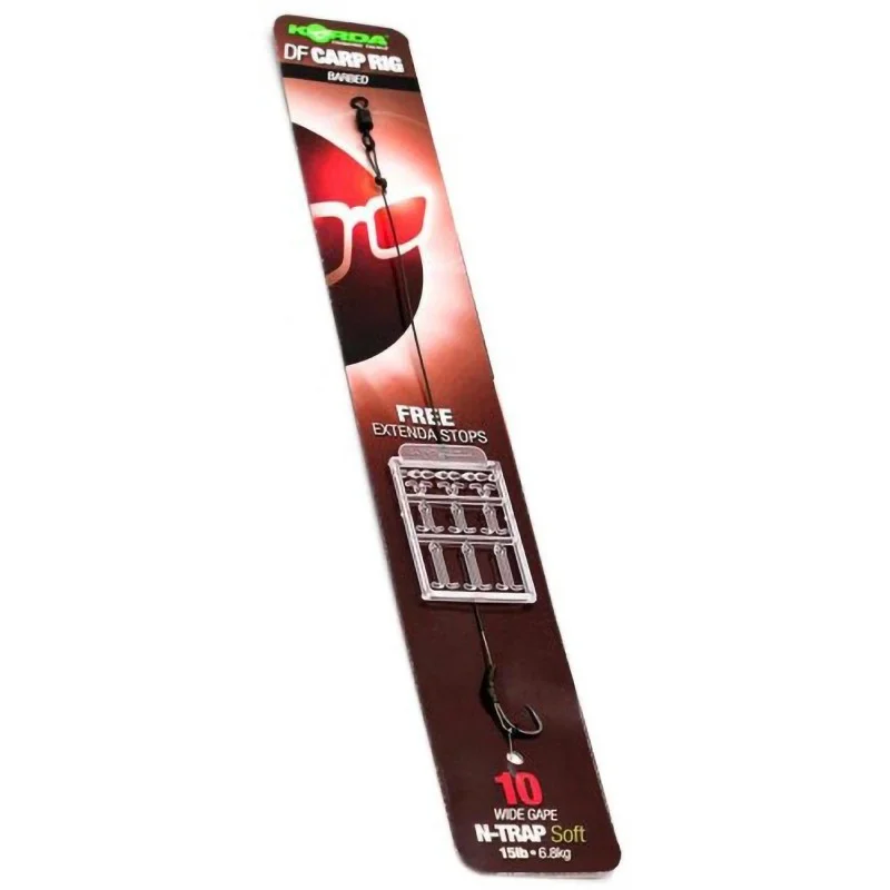 Wyprzedaż Przypon Korda DF Wide Gape 4 Barbed Soft N-Trap 20lb 9.1kg