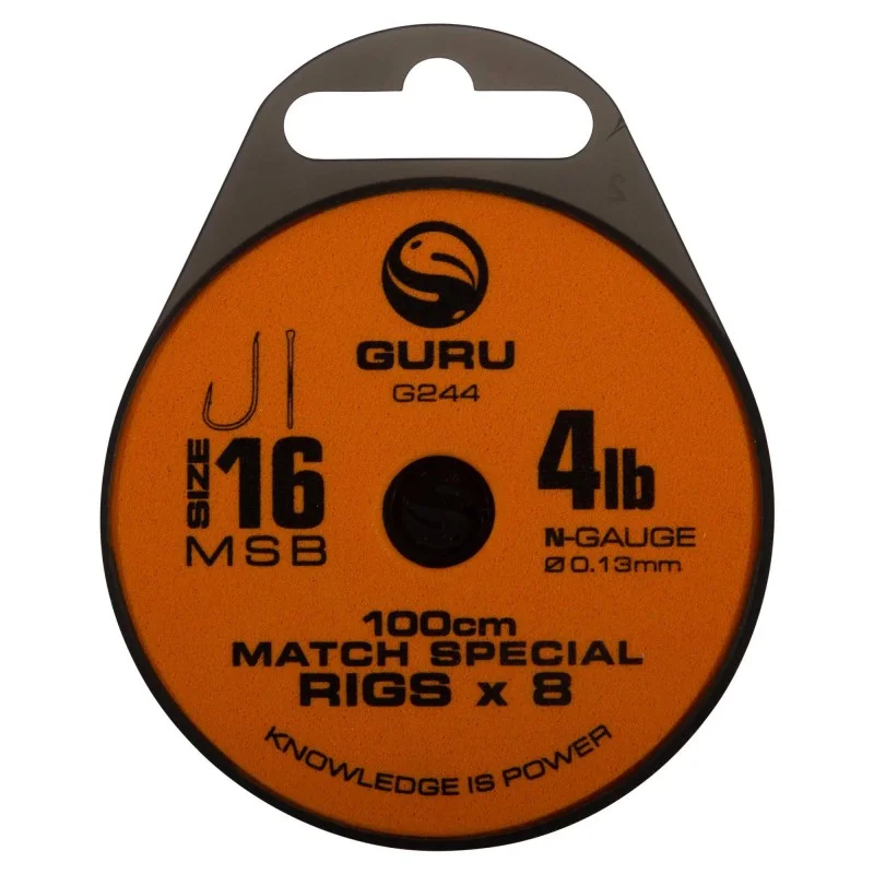 Przypony Guru MSB Match Special Rigs 100cm 0.13mm - 18 Taniej