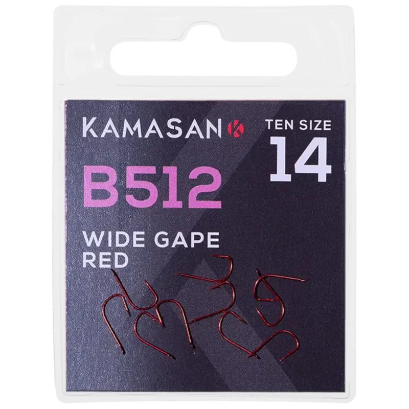 Haczyki Kamasan B512 Spade Red Barbed - 18 Ograniczona ilość