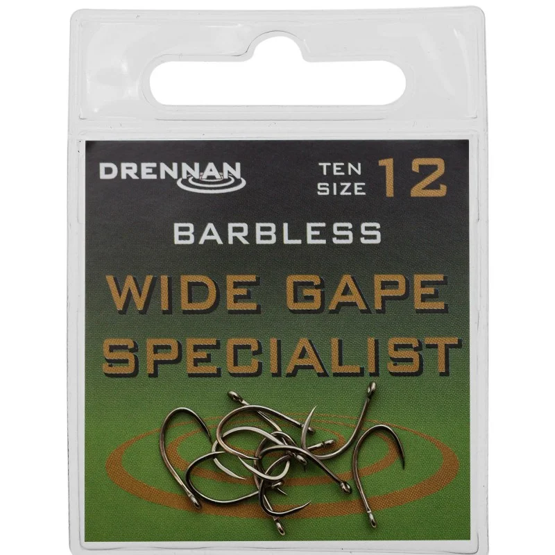 Cena promocyjna Haczyki Drennan Wide Gape Specialist Barbless - 14
