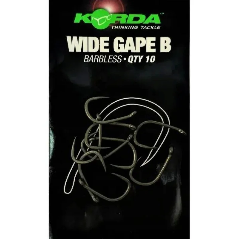 Haczyki Korda Wide Gape B Barbless - 8 Bezpieczne zakupy