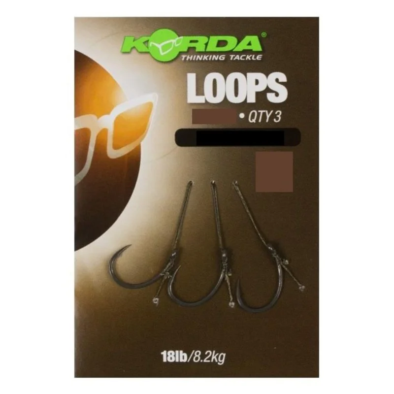 Przypony Korda Loops Wide Gape X 8 Micro Barbed 18lb 8.2kg Popularny