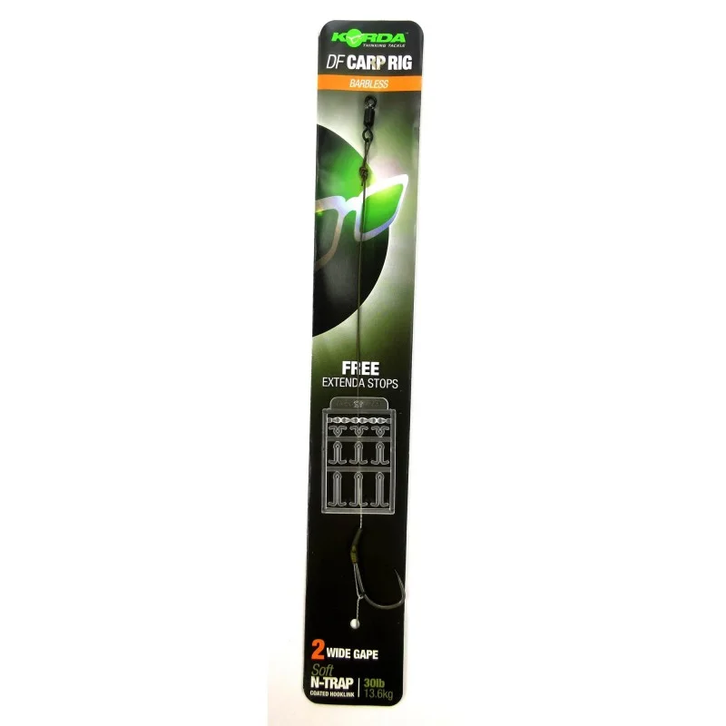 Promocja Przypon Korda DF Wide Gape 4 Barbless Soft N-Trap 20lb 9,1kg