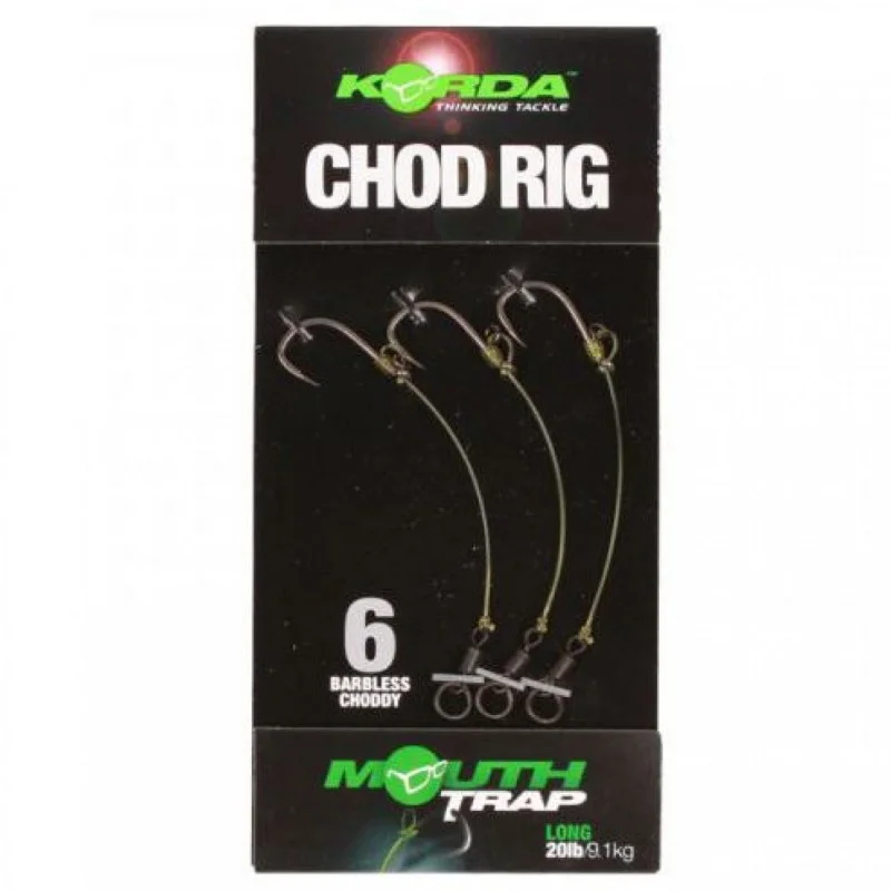 Wysoka jakość Przypony Korda Chod Rig Long Choddy 6 Barbless 20lb 9.1kg