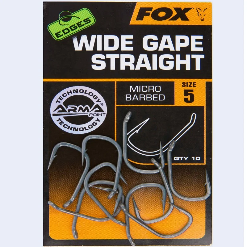 Hit sprzedaży Haczyki Fox Edges Wide Gape Straight - rozmiar 4