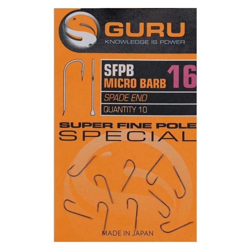 Haczki Guru SFPB Micro Barb Spade End Super Fine Pole Special- 16 Super okazja