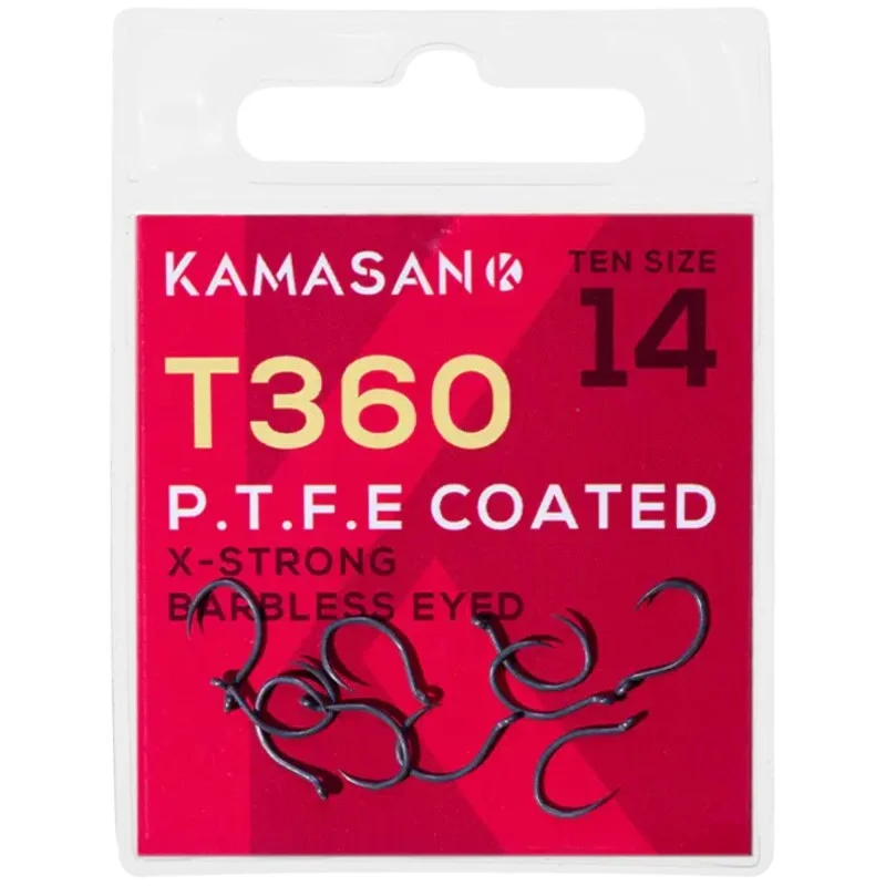 Okazja Haczyki Kamasan T360 Eyed X-Strong PTFE Barbless - 14