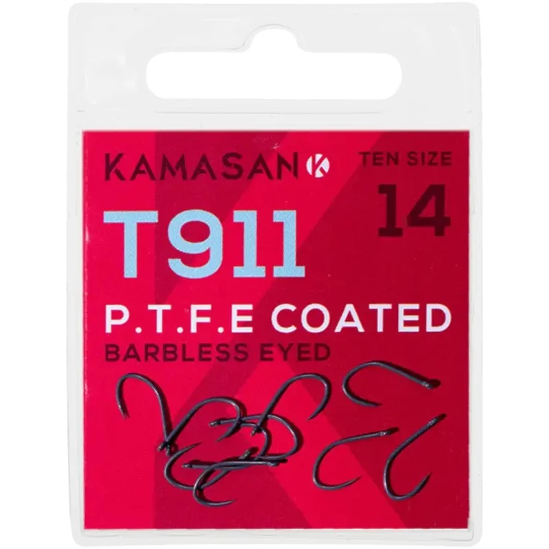 Haczyki Kamasan T911 P.T.F.E Eyed Barbless - 12 Niska cena