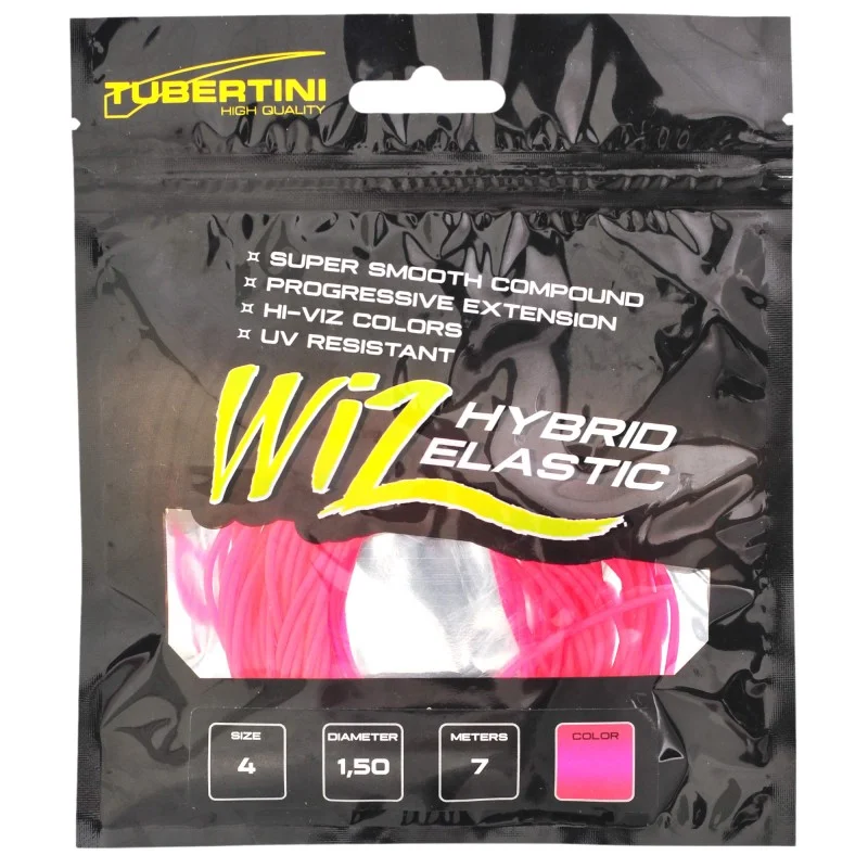 Ostatnie sztuki Guma Do Tyczki Tubertini Wiz Hybrid Elastic 1,50mm Fluo Różowa 7,00m
