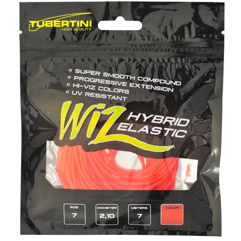 Łatwy zwrot Guma Do Tyczki Tubertini Wiz Hybrid Elastic 0,95mm Fluo Czerwona 7m