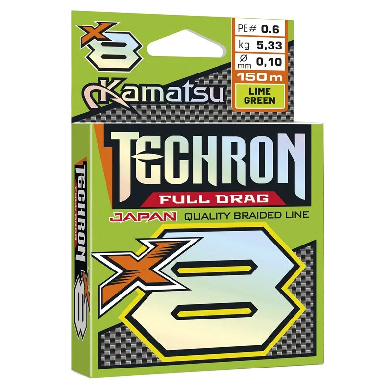 Dostępne od ręki Plecionka Techron Full Drag X8 Lime Green 0,18/150m PE 1,5