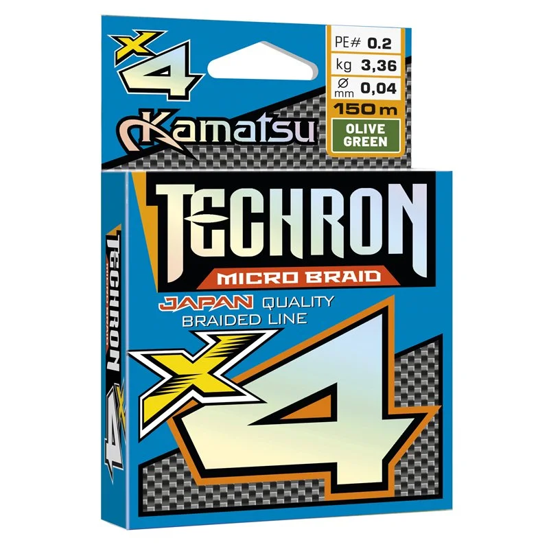 Popularny Plecionka Techron Micro Braid X4 Olive Green 0,10/150m PE 0,6